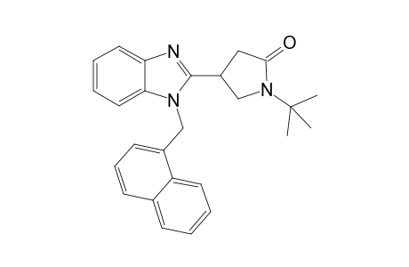 1-tert-Butyl-4-[1-(naphthalen-1-ylmethyl)-1H-1,3-benzodiazol-2-yl]pyrrolidin-2-one