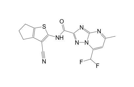 N-(3-cyano-5,6-dihydro-4H-cyclopenta[b]thien-2-yl)-7-(difluoromethyl)-5-methyl[1,2,4]triazolo[1,5-a]pyrimidine-2-carboxamide