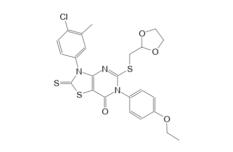 thiazolo[4,5-d]pyrimidin-7(6H)-one, 3-(4-chloro-3-methylphenyl)-5-[(1,3-dioxolan-2-ylmethyl)thio]-6-(4-ethoxyphenyl)-2,3-dihydro-2-thioxo-