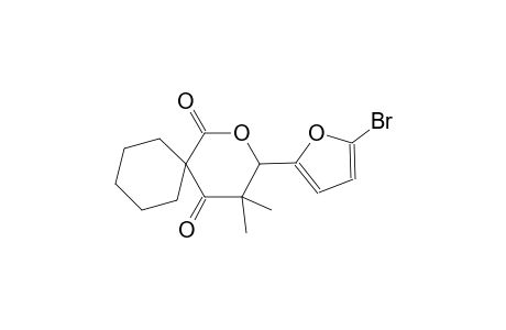 2H-Pyran-2,4(3H)-dione, dihydro-6-(5-bromo-2-furyl)-5,5-dimethyl-3-spirocyclohexane-