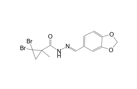 N'-[(E)-1,3-benzodioxol-5-ylmethylidene]-2,2-dibromo-1-methylcyclopropanecarbohydrazide