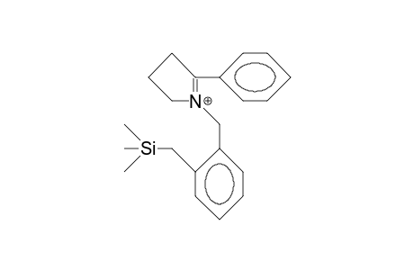 2-Phenyl-1-(2-trimethylsilylmethyl-phenyl-methyl)-1-pyrrolinium cation
