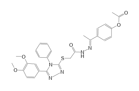 acetic acid, [[5-(3,4-dimethoxyphenyl)-4-phenyl-4H-1,2,4-triazol-3-yl]thio]-, 2-[(E)-1-[4-(acetyloxy)phenyl]ethylidene]hydrazide