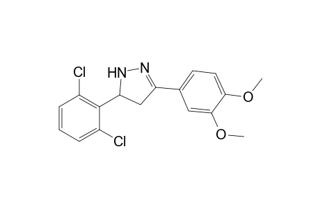 5-(2,6-Dichlorophenyl)-4,5-dihydro-3-(3,4-dimethoxyphenyl)-1H-pyrazole