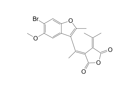 (E)-3-[1-(6-Bromo-5-methoxy-2-methylbenzofuran-3-yl)ethylidene]-4-(propan-2-ylidene)dihydrofuran-2,5-dione