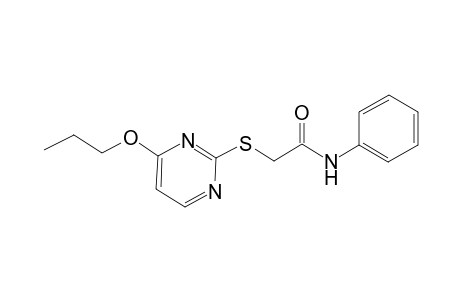 Acetamide, N-phenyl-2-(4-propoxy-2-pyrimidylthio)-