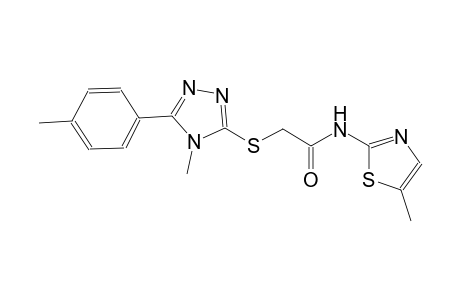 2-{[4-methyl-5-(4-methylphenyl)-4H-1,2,4-triazol-3-yl]sulfanyl}-N-(5-methyl-1,3-thiazol-2-yl)acetamide