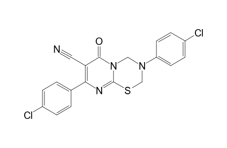 3,8-Di(4-chlorophenyl)-7-cyano-3,4-dihydro-2H-pyrimido[2,1-b]-1,3,5-thiadiazin-6-one