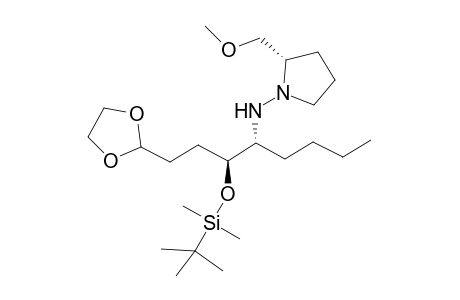 (1R,2S,2S)-(-)-N-{1-[1-(tert-Butyldimethylsiloxy)-3-[1,3]dioxolan-2-ylpropyl]pentyl}-N-(2-methoxymethylpyrrolidin-1-yl)amine