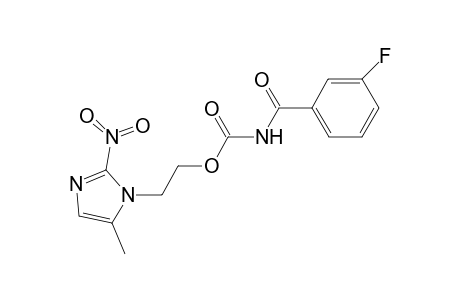 Carbamic acid, (3-fluorobenzoyl)-, 2-(5-methyl-2-nitro-1H-imidazol-1-yl)ethyl ester