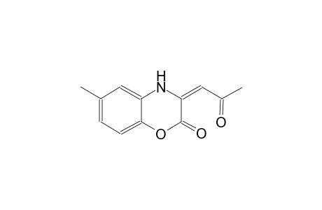 (3E)-6-methyl-3-(2-oxopropylidene)-3,4-dihydro-2H-1,4-benzoxazin-2-one