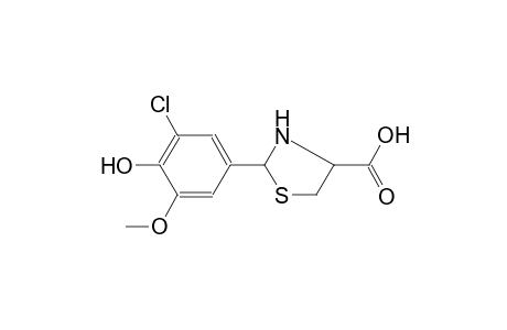 4-thiazolidinecarboxylic acid, 2-(3-chloro-4-hydroxy-5-methoxyphenyl)-