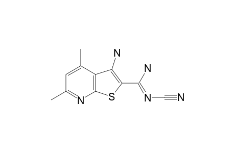 3-AMINO-2-AMINOCYANOIMINOMETHYL-4,6-DIMETHYL-THIENOPHENO-[2.3-B]-PYRIDINE