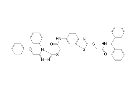 acetamide, N-[2-[[2-[(diphenylmethyl)amino]-2-oxoethyl]thio]-6-benzothiazolyl]-2-[[5-(phenoxymethyl)-4-phenyl-4H-1,2,4-triazol-3-yl]thio]-