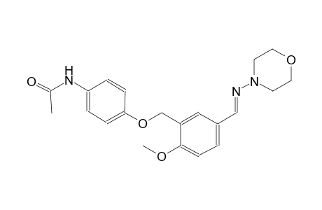 N-[4-({2-methoxy-5-[(E)-(4-morpholinylimino)methyl]benzyl}oxy)phenyl]acetamide