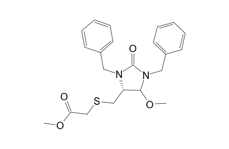 2-[[(4R)-1,3-dibenzyl-2-keto-5-methoxy-imidazolidin-4-yl]methylthio]acetic acid methyl ester