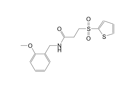 propanamide, N-[(2-methoxyphenyl)methyl]-3-(2-thienylsulfonyl)-