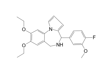 8,9-Diethoxy-4-(4-fluoranyl-3-methoxy-phenyl)-5,6-dihydro-4H-pyrrolo[1,2-a][1,4]benzodiazepine
