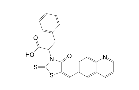 3-thiazolidineacetic acid, 4-oxo-alpha-(phenylmethyl)-5-(6-quinolinylmethylene)-2-thioxo-, (5E)-