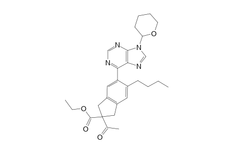2-Acetyl-5-butyl-6-(9-tetrahydropyran-2-ylpurin-6-yl)indane-2-carboxylic acid ethyl ester