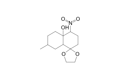 2-Methyl-5-nitro-4a-spiro[1,2,3,4,5,6,7,8a-octahydronaphthalene-8,2'-1,3-dioxolane]ol