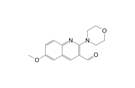 3-quinolinecarboxaldehyde, 6-methoxy-2-(4-morpholinyl)-