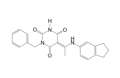 (5E)-1-benzyl-5-[1-(2,3-dihydro-1H-inden-5-ylamino)ethylidene]-2,4,6(1H,3H,5H)-pyrimidinetrione