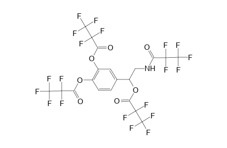 Propanoic acid, pentafluoro-, 4-[1-(2,2,3,3,3-pentafluoro-1-oxopropoxy)-2-[(2,2,3,3,3-pentafluoro-1-oxopropyl)amino]ethyl]-1,2-phenylene ester, (R)-