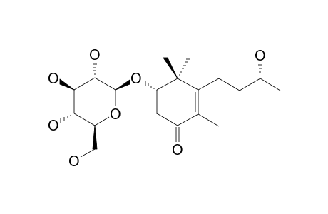 TURPINIONOSIDE-E;(2S,9R)-2,9-DIHYDROXY-MEGASTIGMAN-5-EN-4-ONE-2-O-BETA-D-GLUCOPYRANOSIDE