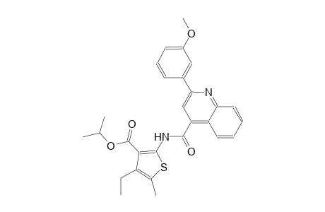 isopropyl 4-ethyl-2-({[2-(3-methoxyphenyl)-4-quinolinyl]carbonyl}amino)-5-methyl-3-thiophenecarboxylate