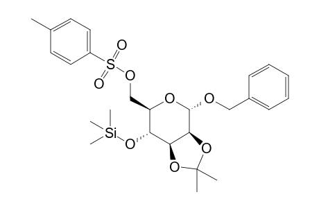 Benzyl 2,3-O-isopropylidene-6-O-p-tolylsulfonyl-4-O-trimethylsilyl-.alpha.,D-mannopyranoside