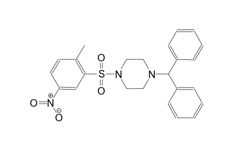 piperazine, 1-(diphenylmethyl)-4-[(2-methyl-5-nitrophenyl)sulfonyl]-