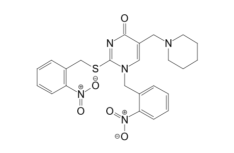 2-o-nitrobenzylthio-1-o-nitrobenzyl-5-piperidinomethyluracil