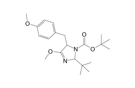 t-Butyl 2-(t-butyl)-4-methoxy-5-(4'-methoxybenzyl)-2,5-dihydroimidazole-1-carboxylate