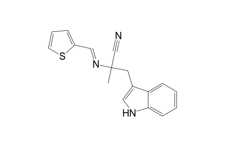3-(1H-Indol-3-yl)-2-methyl-2-[(E)-(thiophen-2-ylmethylidene)amino]propanenitrile
