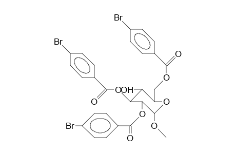 Methyl 2,3,6-tris(O-[4-bromo-benzoyl]).alpha.-D-glucopyranoside