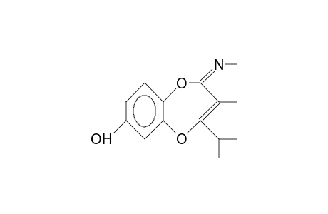 4-Isopropyl-3-methyl-2-methylimino-2H-1,5-benzodioxepin-7-ol