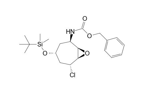1.alpha.-Chloro-2.beta.,3.beta.-epoxy-4.beta.-[(benzyloxycarbonyl)amino]-6.alpha.-[(t-butyldimethylsilyl)oxy]cycloheptane