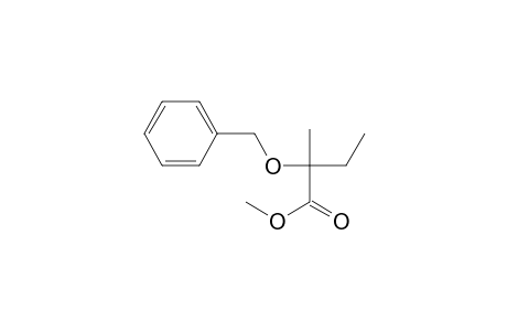 Butanoic acid, 2-methyl-2-(phenylmethoxy)-, methyl ester, (.+-.)-