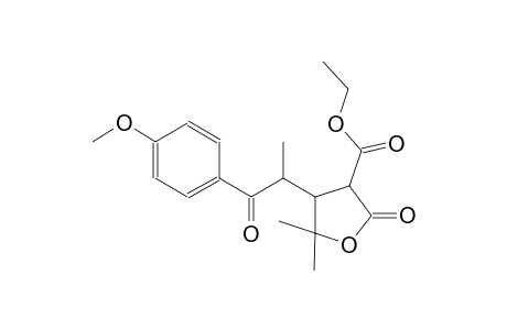 ethyl 4-[2-(4-methoxyphenyl)-1-methyl-2-oxoethyl]-5,5-dimethyl-2-oxotetrahydro-3-furancarboxylate