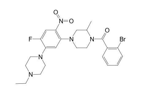 (2-Bromophenyl)-[4-[5-(4-ethyl-1-piperazinyl)-4-fluoro-2-nitrophenyl]-2-methyl-1-piperazinyl]methanone