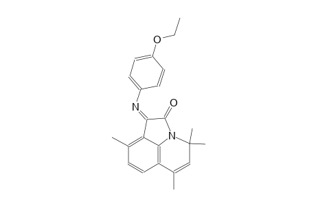 (1Z)-1-[(4-ethoxyphenyl)imino]-4,4,6,9-tetramethyl-4H-pyrrolo[3,2,1-ij]quinolin-2(1H)-one