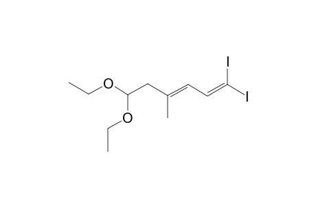 (3E)-6,6-diethoxy-1,1-diiodo-4-methylhexa-1,3-diene