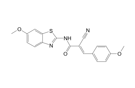 (E)-2-cyano-N-(6-methoxy-1,3-benzothiazol-2-yl)-3-(4-methoxyphenyl)-2-propenamide
