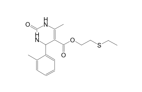 5-pyrimidinecarboxylic acid, 1,2,3,4-tetrahydro-6-methyl-4-(2-methylphenyl)-2-oxo-, 2-(ethylthio)ethyl ester