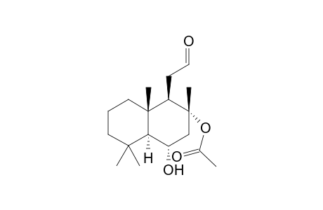 (-)-(1R,2R,4S,4aS,8aS)-4-Hydroxy-2,5,5,8a-tetramethy-1-(2-oxoethyl)decahydro-2-naphthlenyl acetate