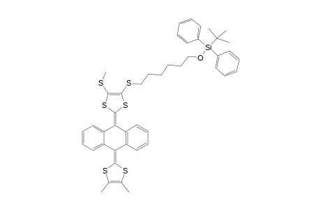 9-{4'-[(6"-t-Buityldiphenylsilyloxyhexyl)sulfany]-5'-(methylsulfanyl)-1',3'-dithiol-2'-ylidene}-10-(4",5"-dimethyl-1",3"-dithiol-2"-ylidene)-9,10-dihydroanthracene