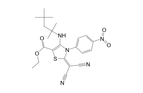 Ethyl 4-(2,4,4-trimethylpentan-2-ylamino)-2-dicyanomethylene-2,3-dihydro-3-(4-nitrophenyl)thiazole-5-carboxylate
