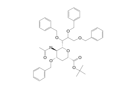 TERT.-BUTYL-5-ACETAMIDO-2,6-ANHYDRO-4,7,8,9-TETRA-O-BENZYL-3,5-DIDEOXY-D-ERYTHRO-L-GLUCO-NONONAT