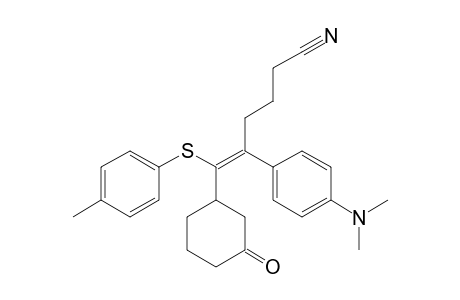 (5E)-5-[4-(Dimethylamino)phenyl]-6-[(4-methylphenyl)thio]-6-(3-oxocyclohexyl)hex-5-enenitrile
